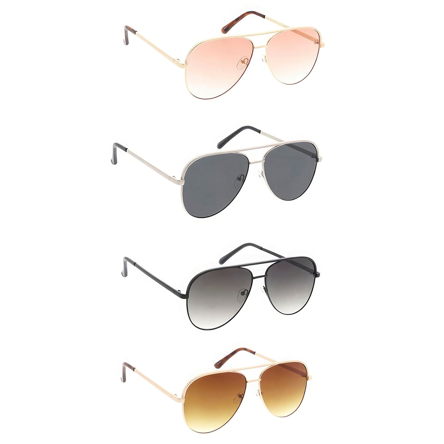 Metal Large Aviator Sunglasses